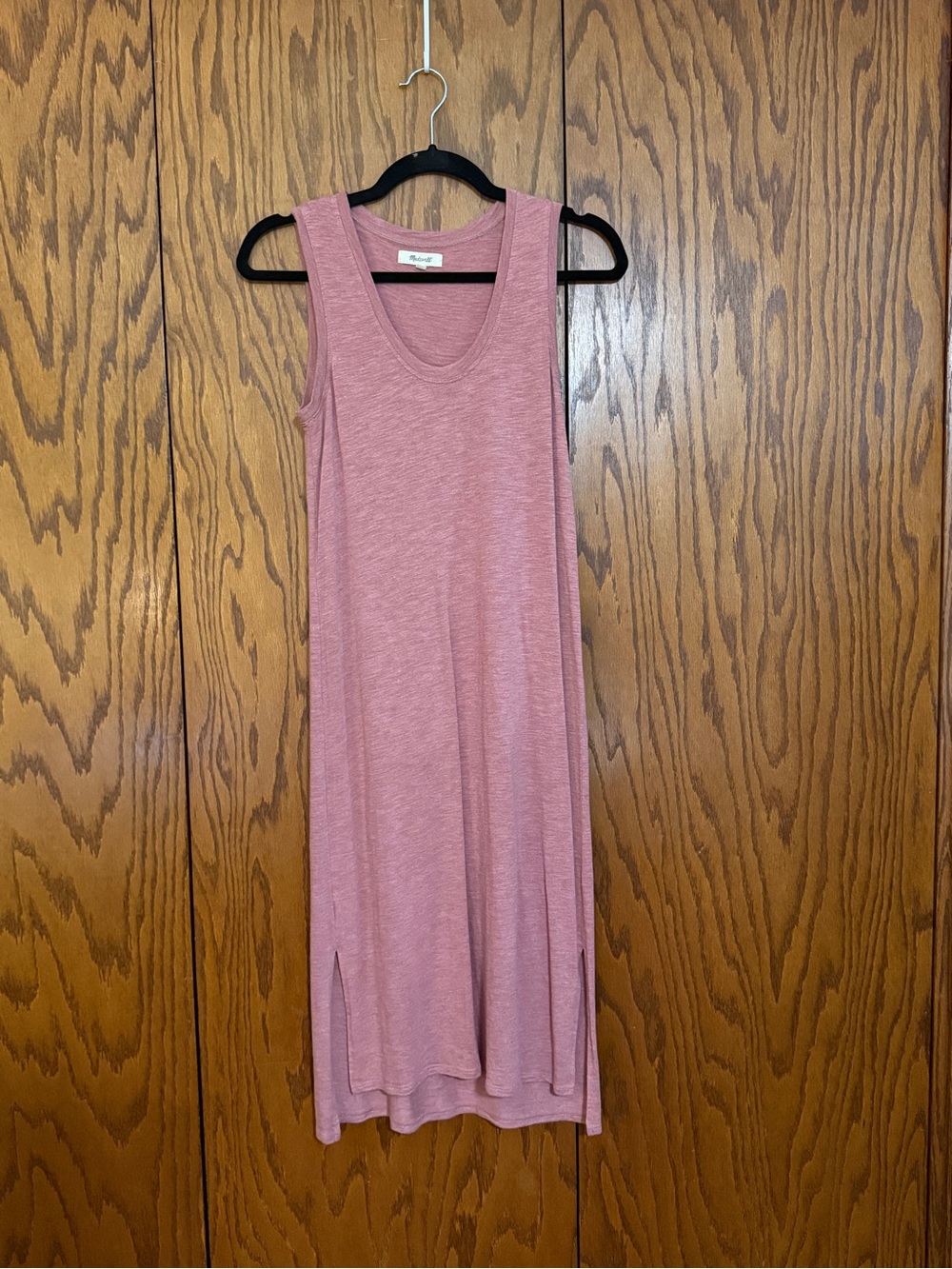 Madewell Sleeveless Midi Tank Dress in Rose Heather